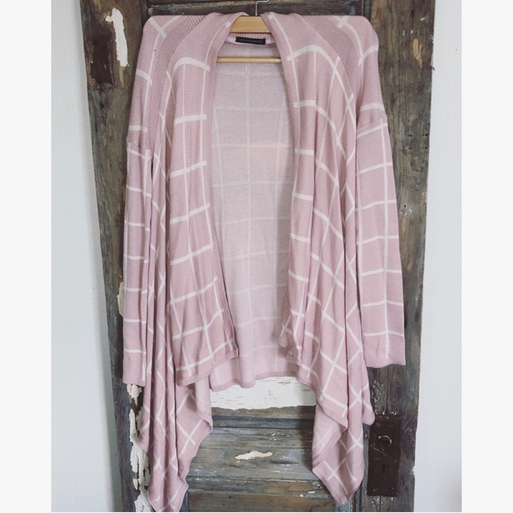 Staccato Sweaters - Staccato Cardigan Pink & White Stripes Size Small